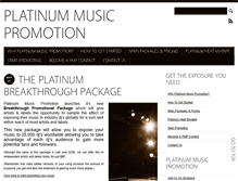 Tablet Screenshot of platinummusicpromotion.com